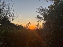 Coucher du soleil depuis le gite
