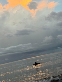 This is the photo swimming at five in the morning.