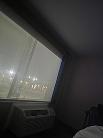 No curtain just the shade.