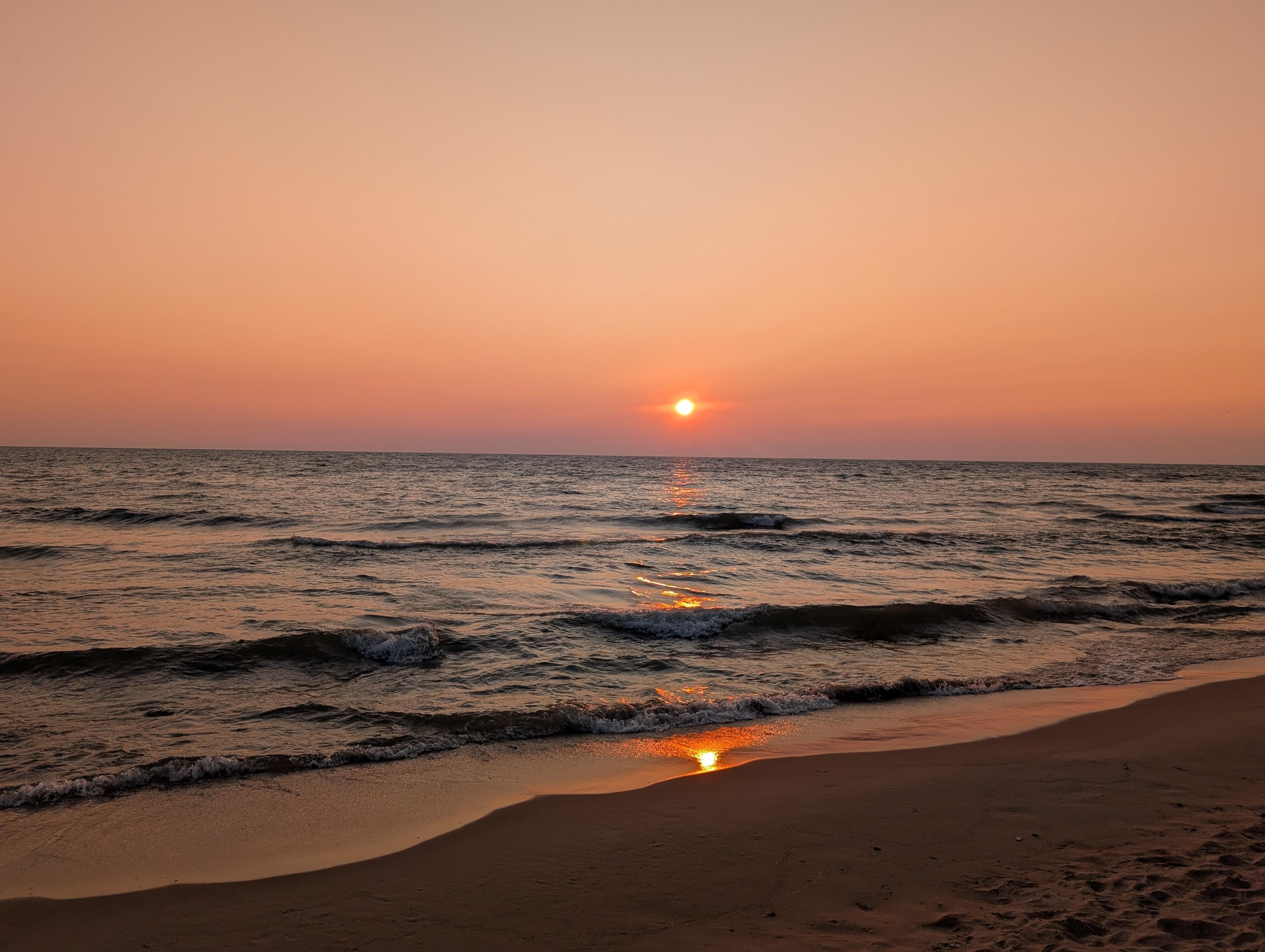 Sunset over Lake Michigan 