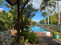 Pool with ocean view.
