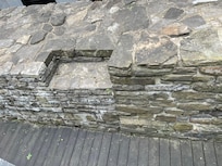 Remains of fort at front of hotel