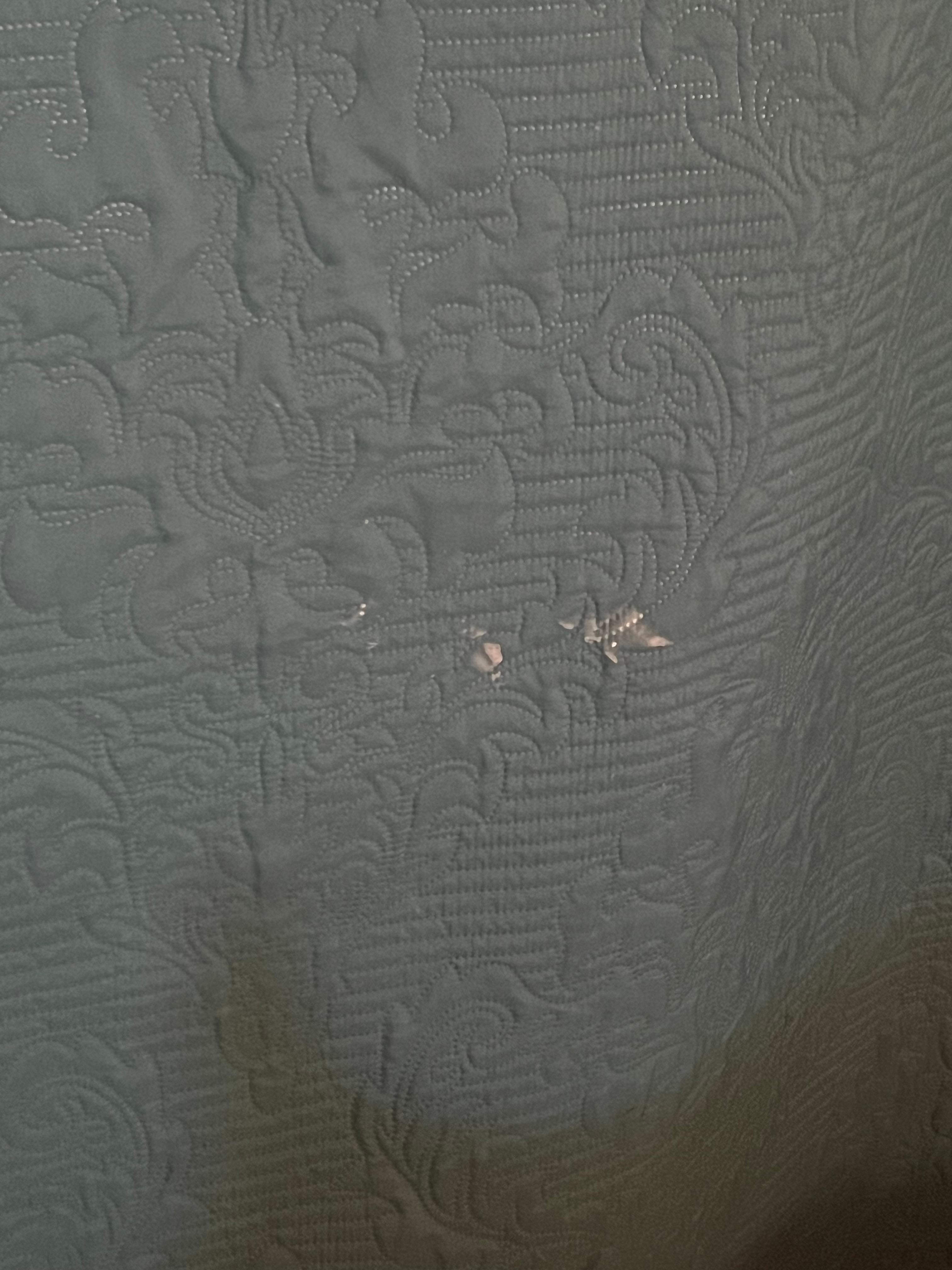 Stain on the blanket 