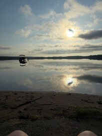 View of the lake from the beach outside the condo.
