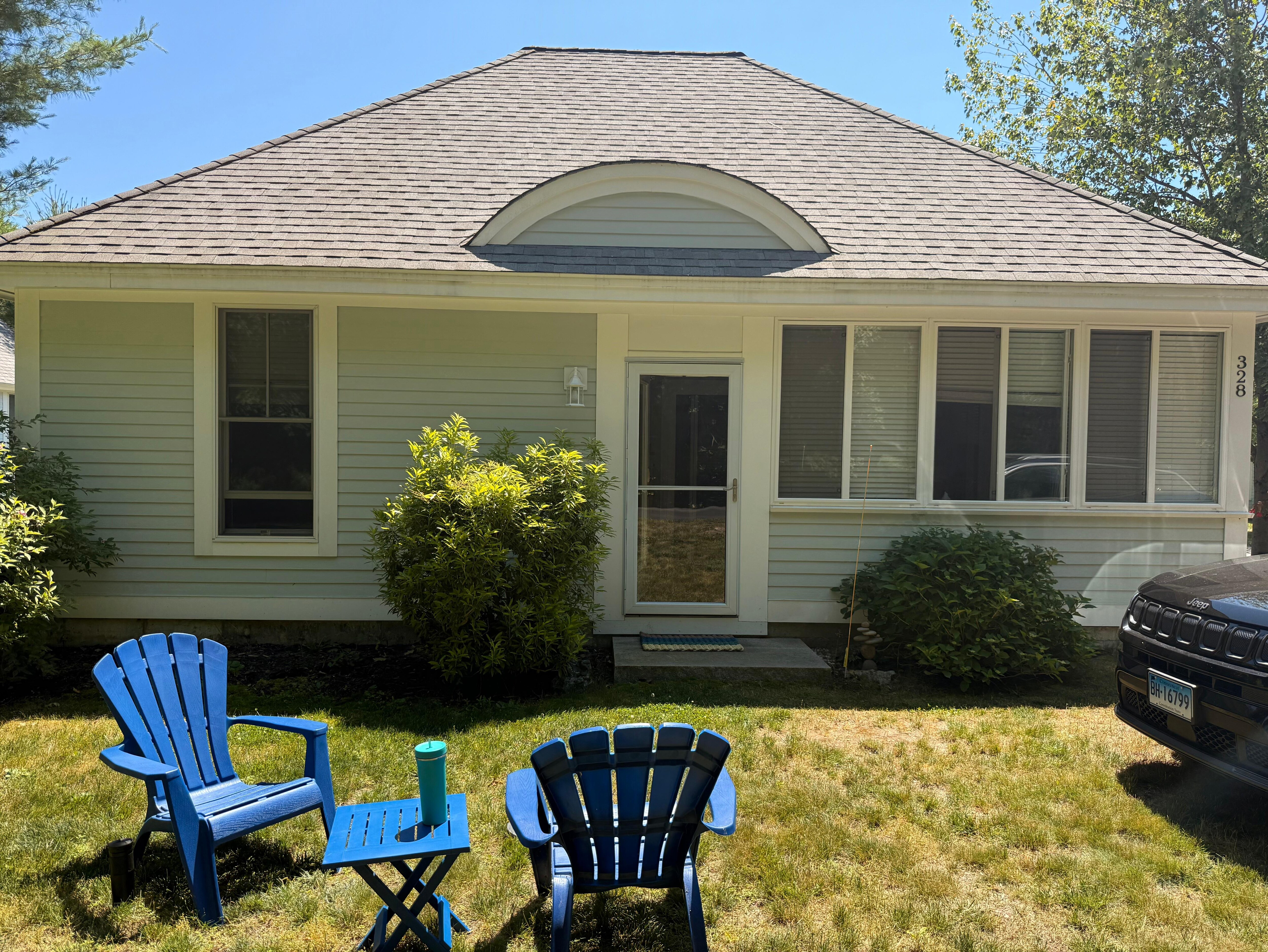Front lawn where we relaxed while grilling dinner and talked with neighbors.