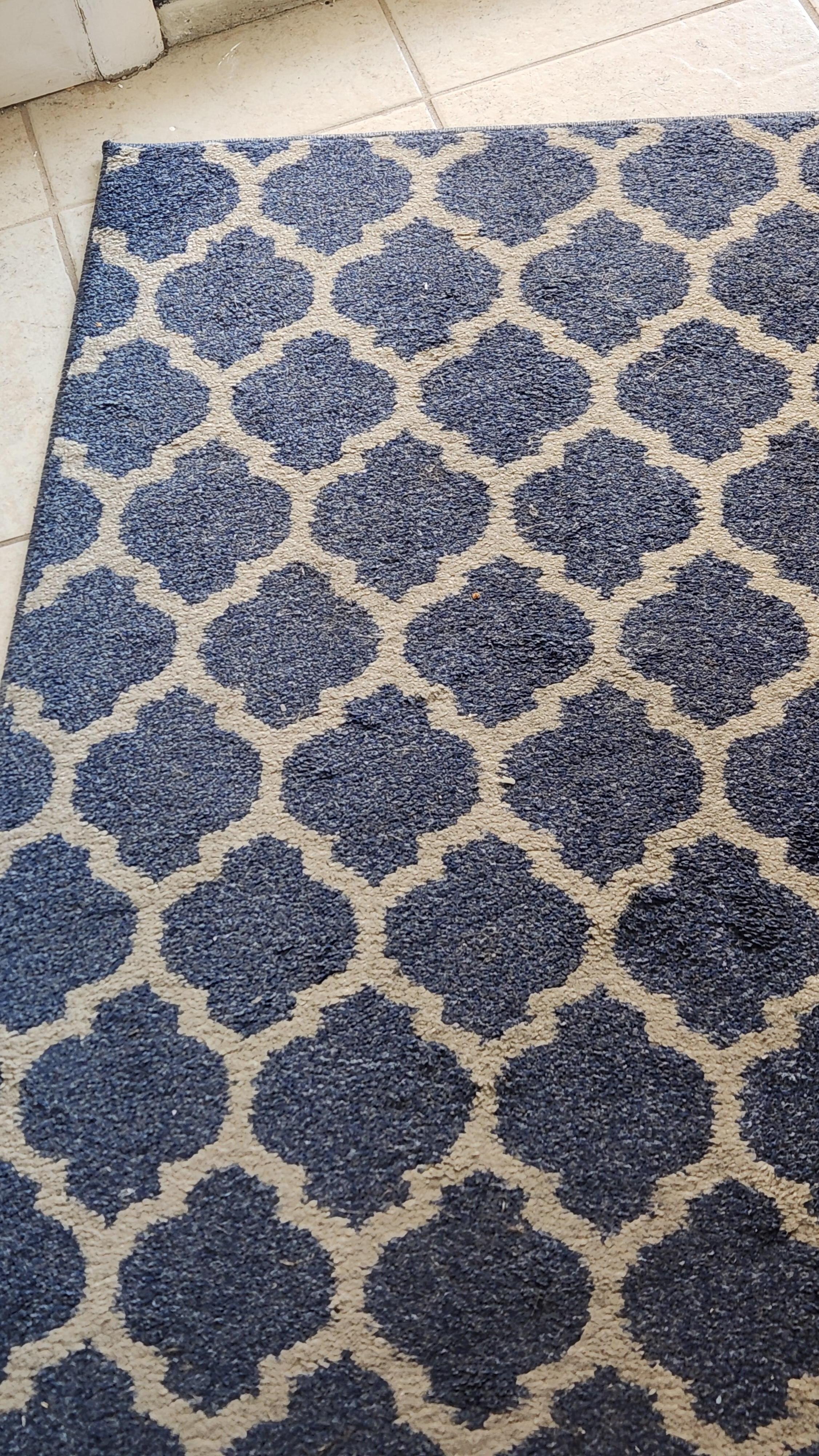 This rug needs to be thrown away. Our feet were black after walking on it.