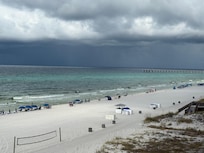View from balcony watching storms roll in