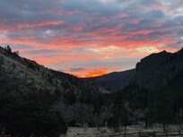 view early in the morning from the porch