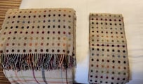 Which is not to say the Maid's Head is not also thoroughly up-to-date. I was amused to discover the scarf I bought in York (on the right) was the same pattern as the throw in our room (on the left).
