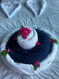 Towel birthday cake