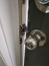 Looks like someone tried to break in