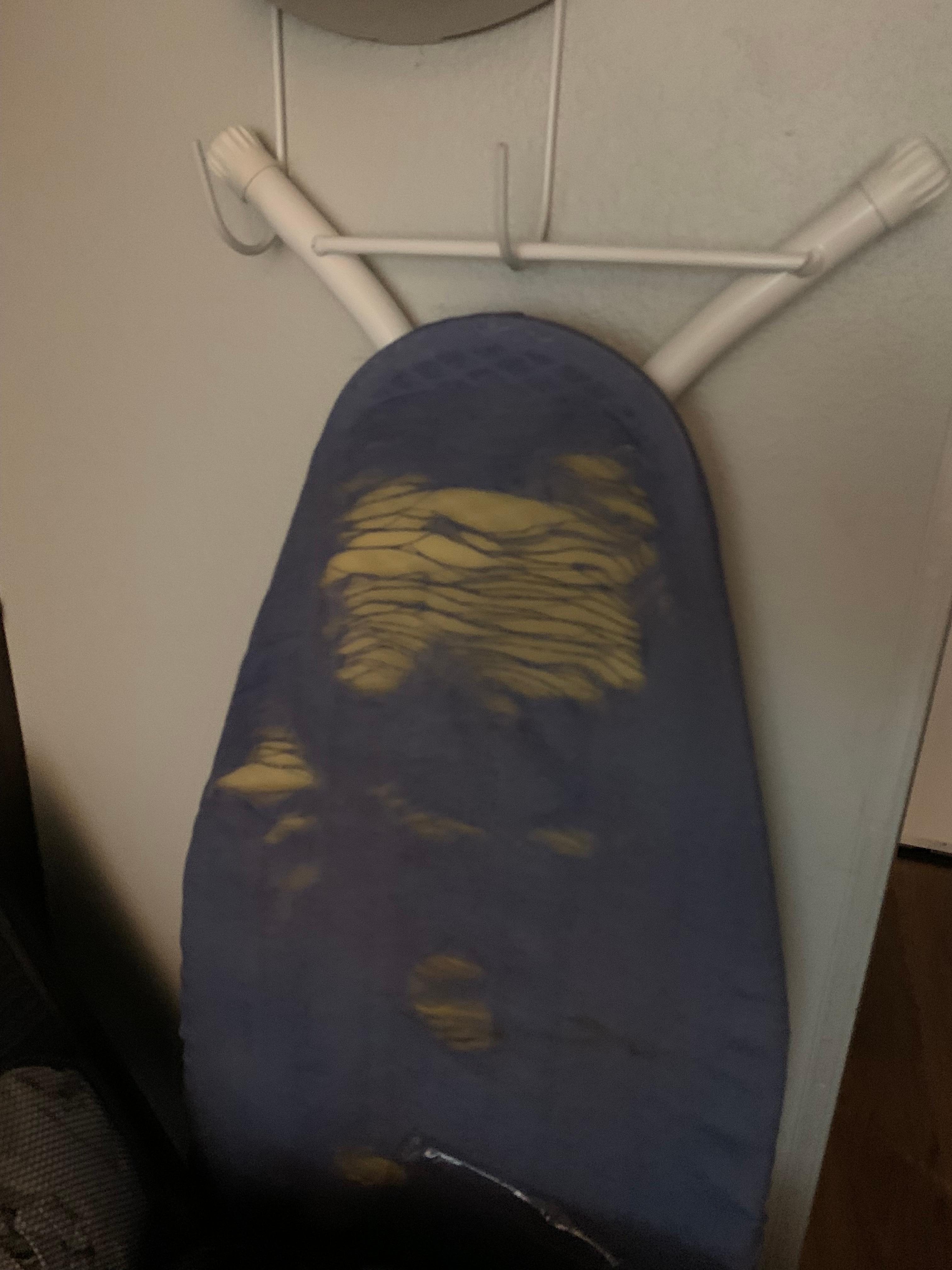 Ironing board cover was melted
