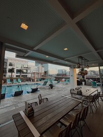Hotel rooftop pool/bar!