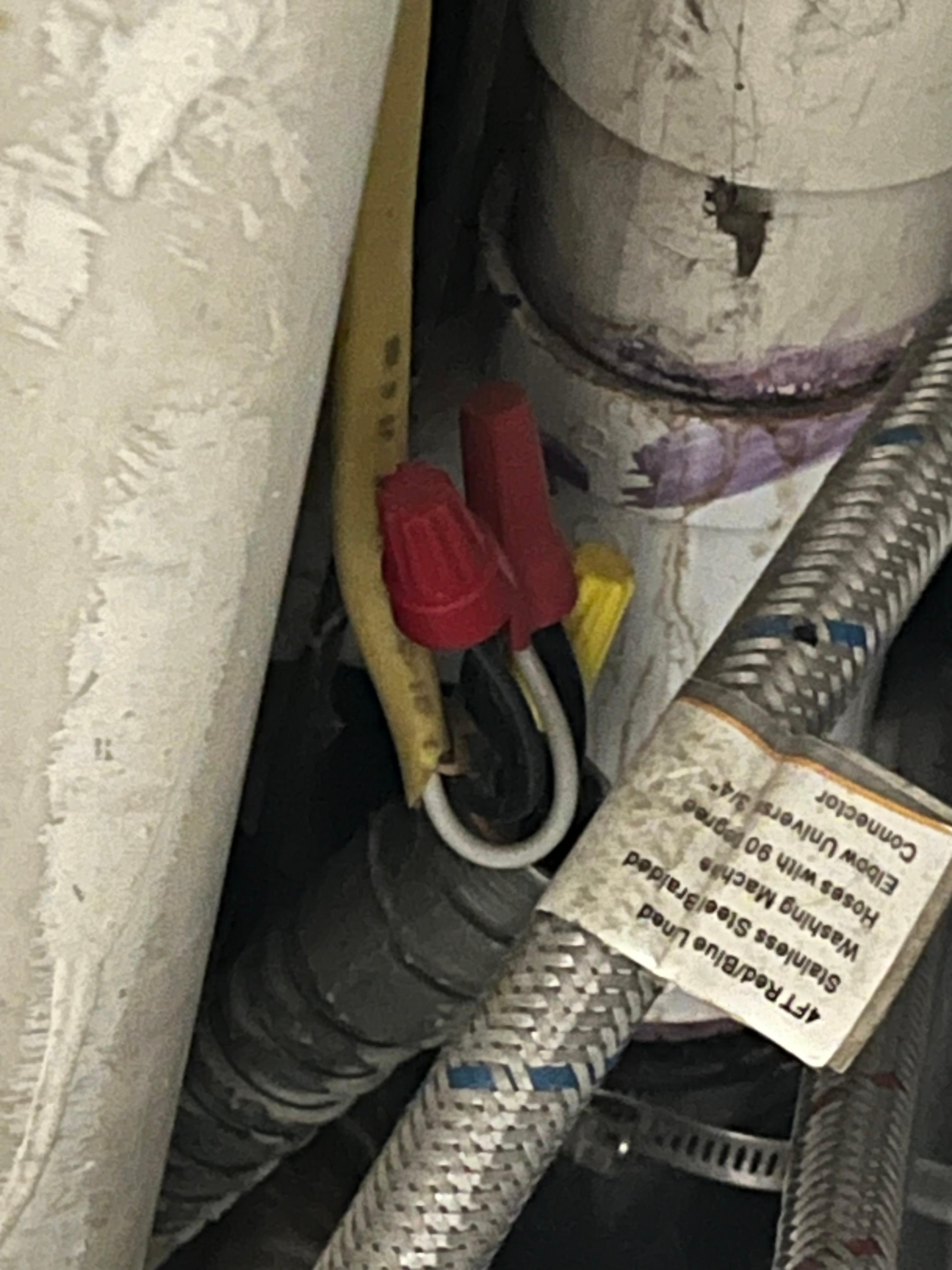 Improper extension of dryer outlet. 