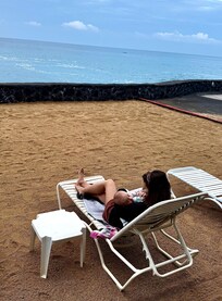 This was taken from our lanai. Loved the man-man sandy beach around salt water pool just outside the condo lanai.