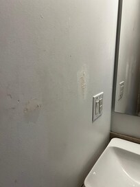 Loose sink. Gross walls.