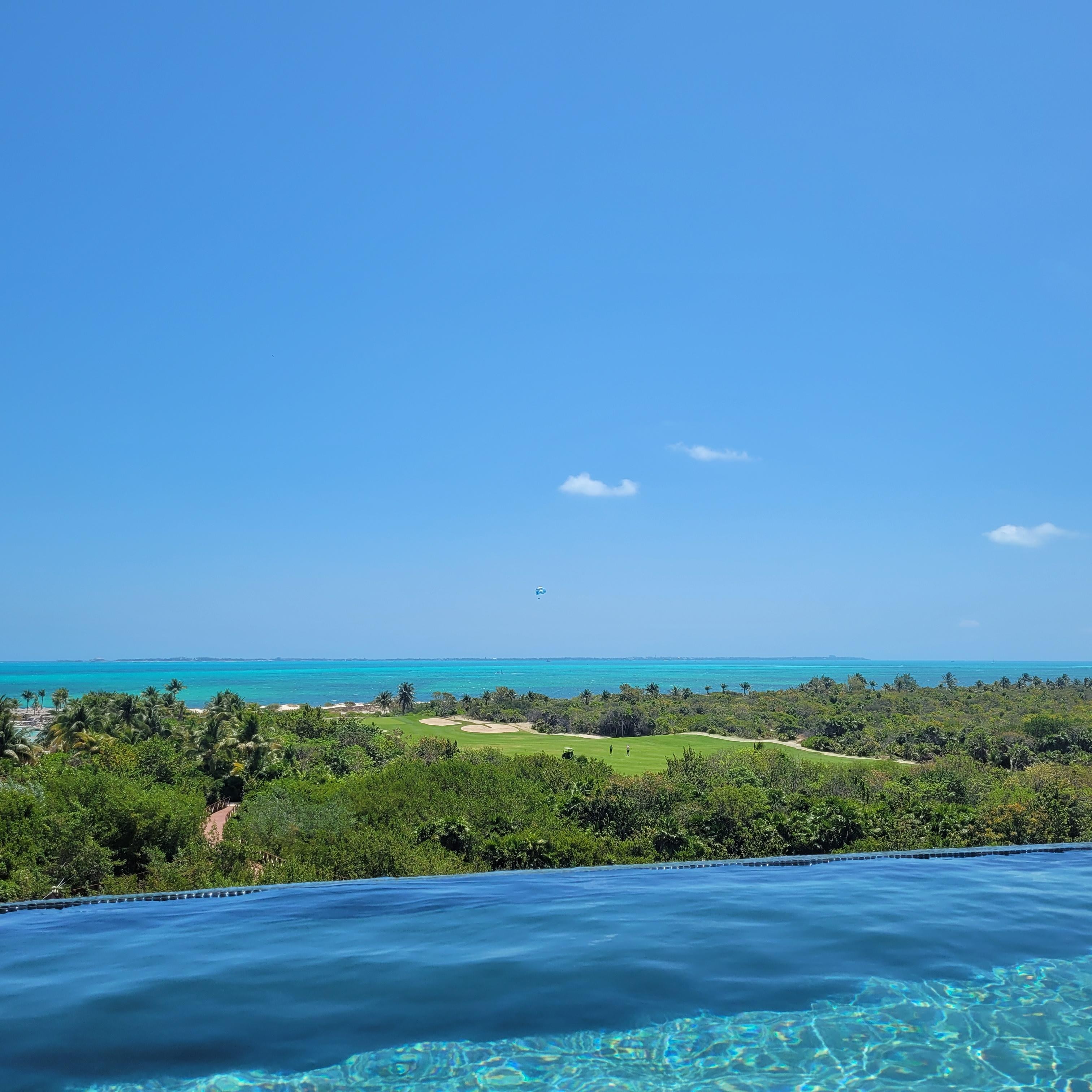 View from the rooftop pool