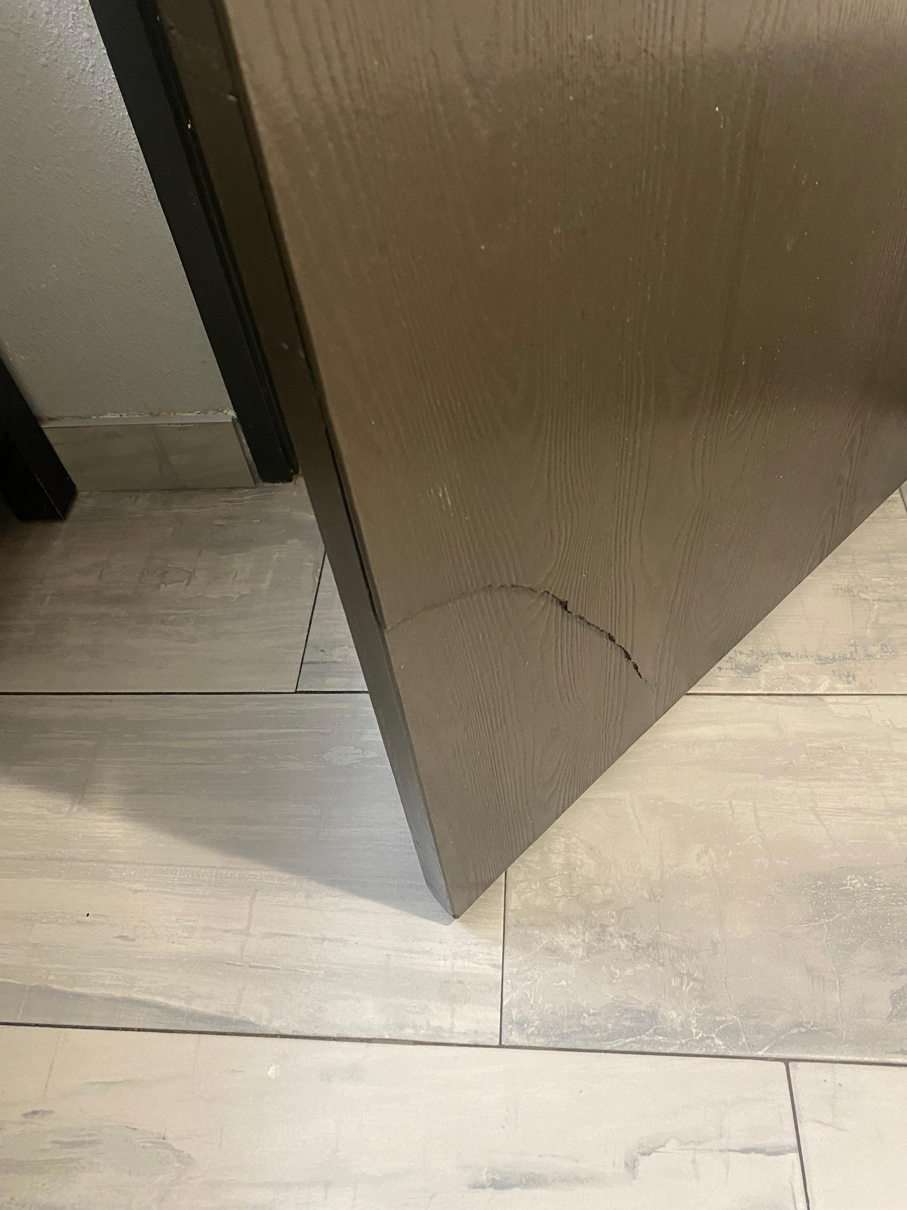 Busted bathroom door