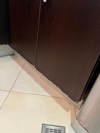 Cupboard doors old and run down - condo not clean