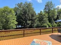 Deck and view down to the pond