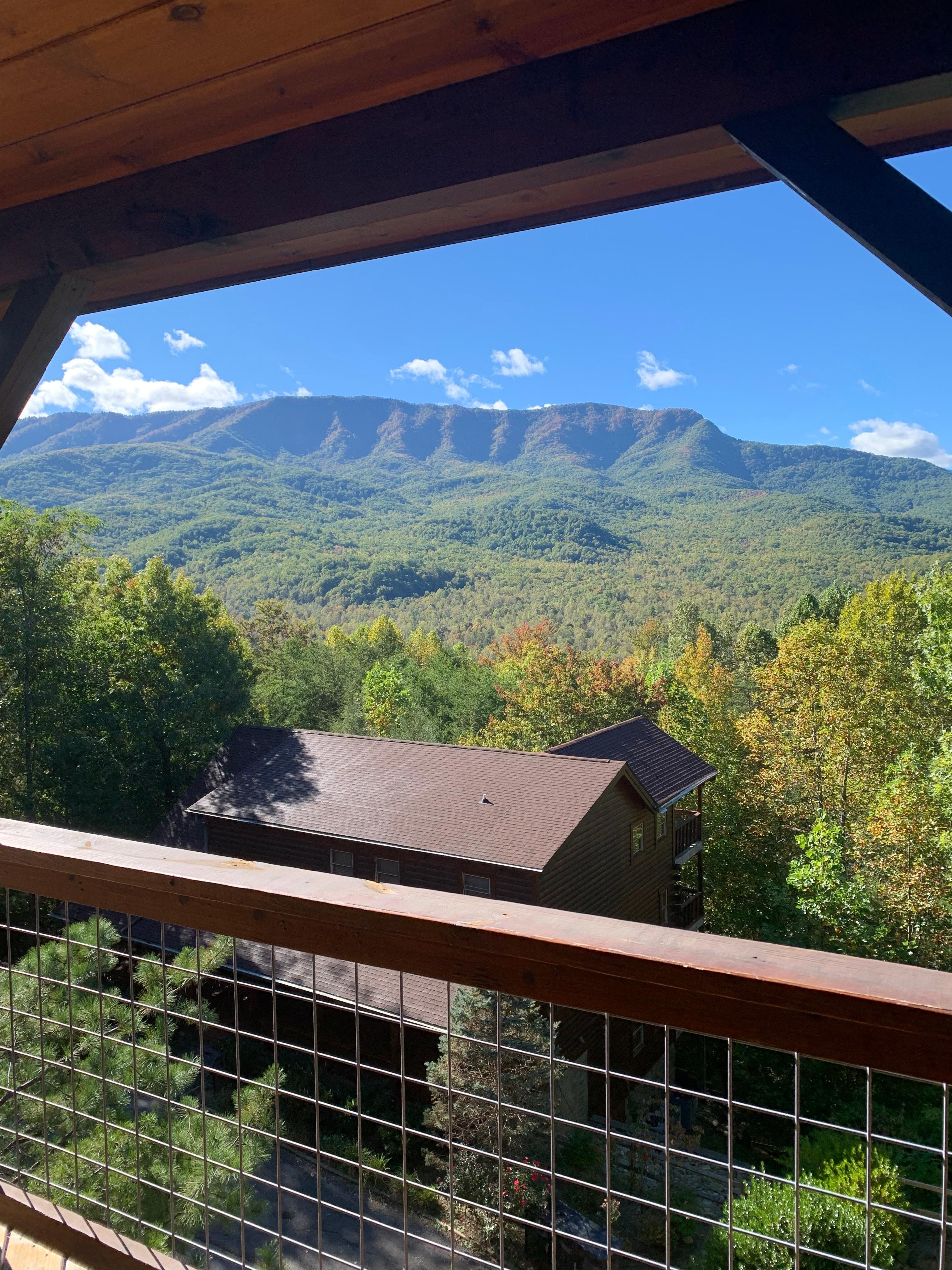 View from upstairs game room balcony. 