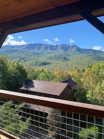 View from upstairs game room balcony.