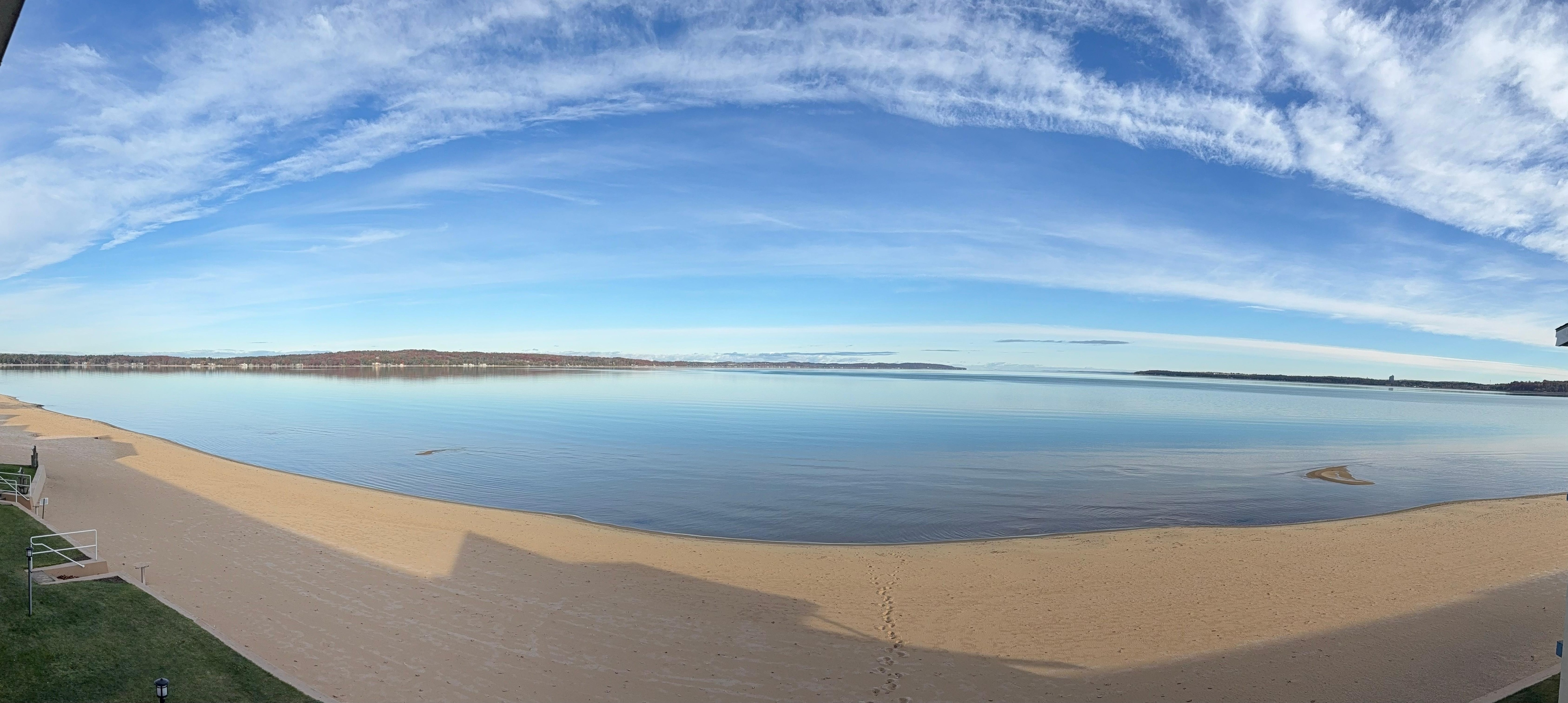 Traverse Bay from our balcony. 