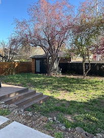 The backyard in spring