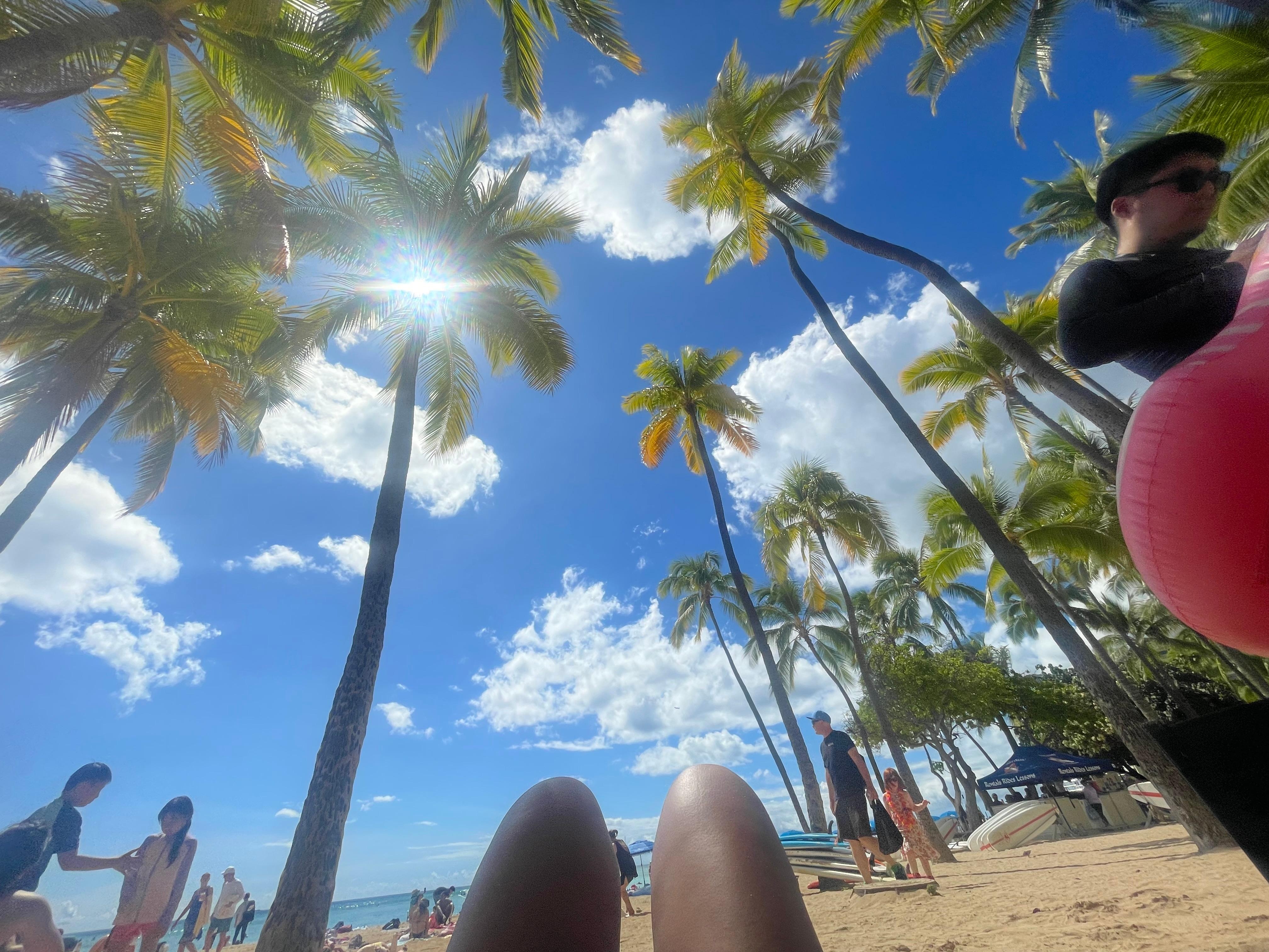 Beach was legit a 5 minute walk 