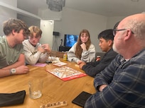 Large table to play board games too!