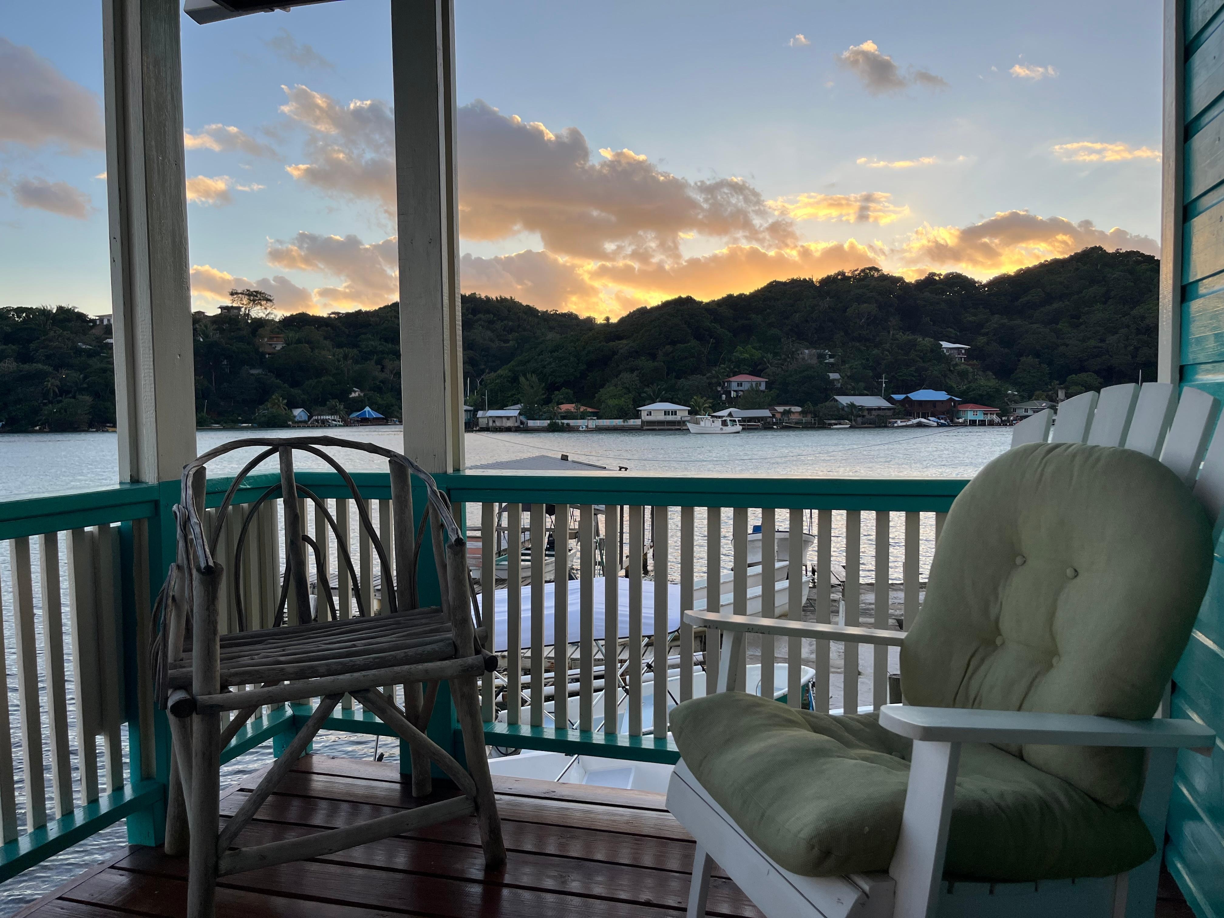 Sunset on the front deck