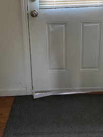 Door needs replacing allows air in