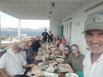 Our group with our wonderful chef, along with caretakers, Achilleas and Fofi!