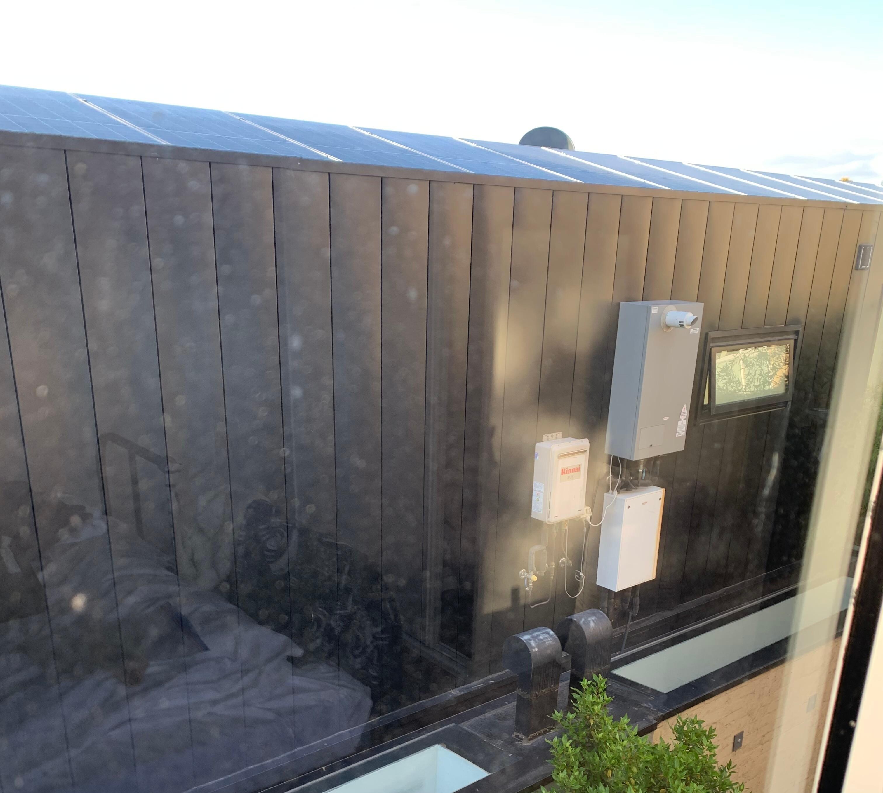 The view from bedroom and living room