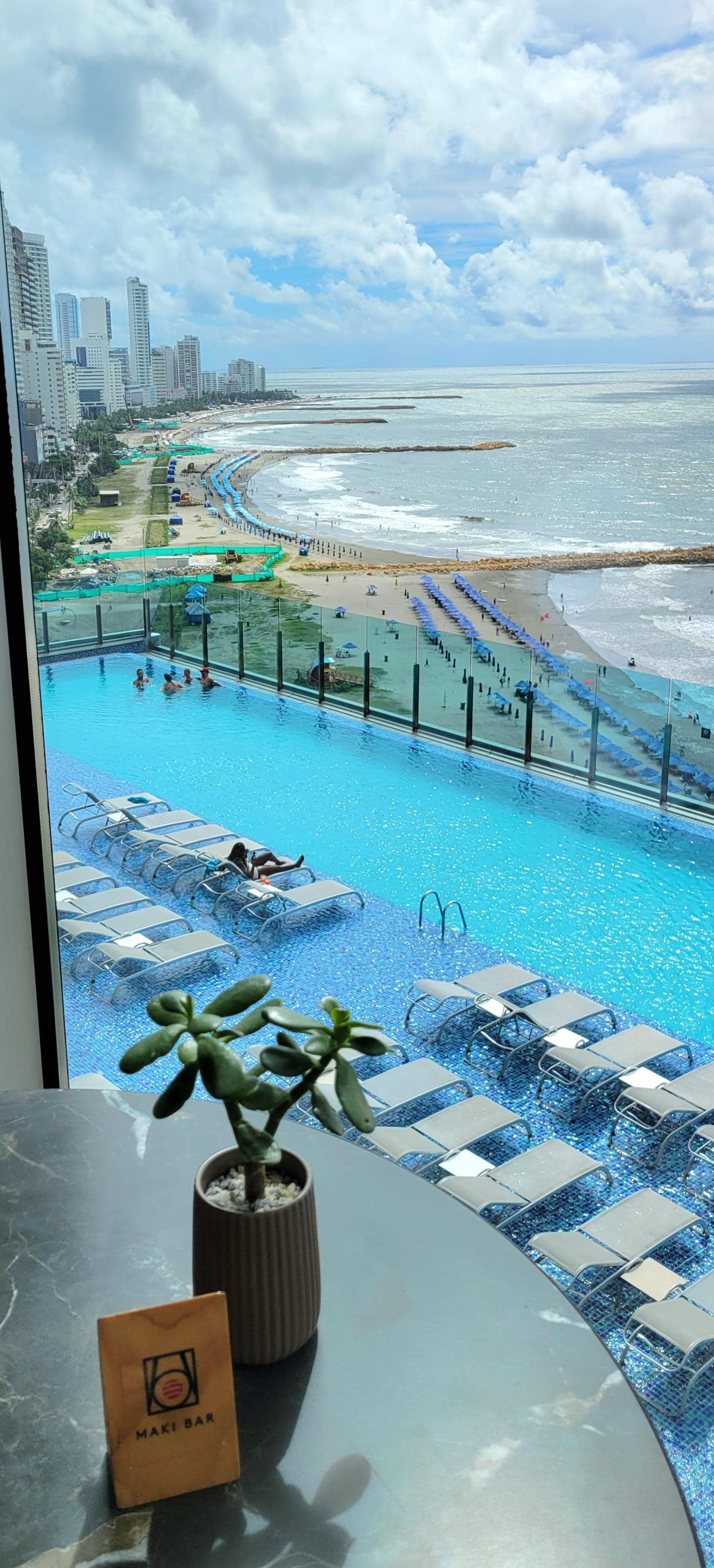 Pool view from Asian restaurant