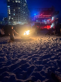 Beach bonfire