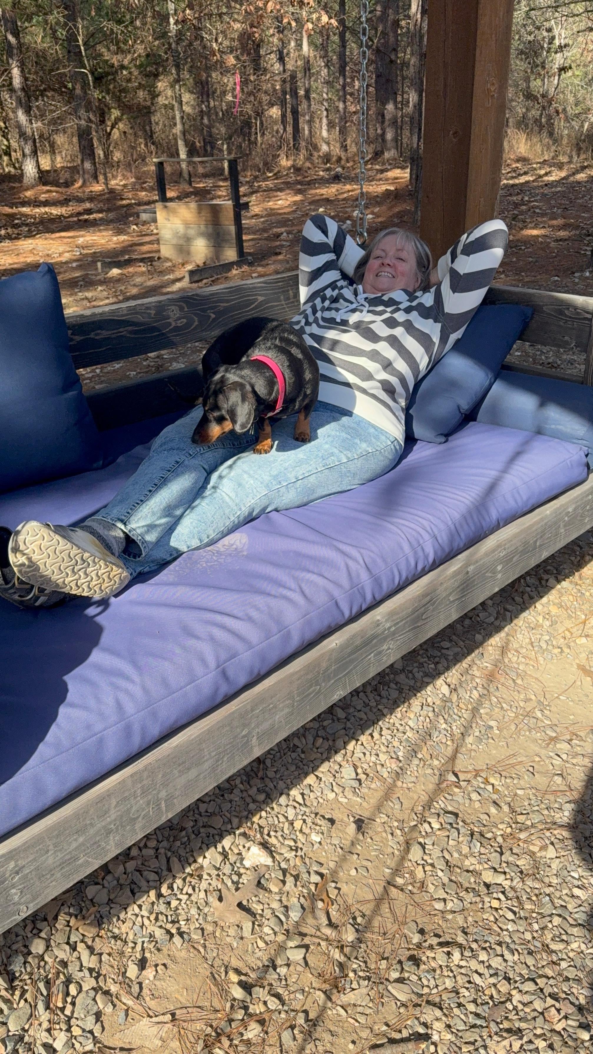 Loved the outside couch swing. So comfy!