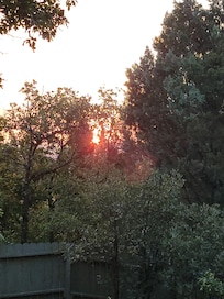 Sunrise from the living room.
