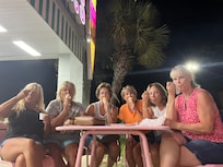 Ending the night with ice cream.