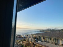 View from our room at Sand Pebbles Inn. Wine bar located next door!