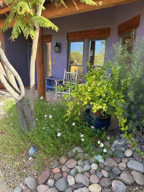 Beautiful front porch. You can hear the live bands from Carefree shopping center from here.