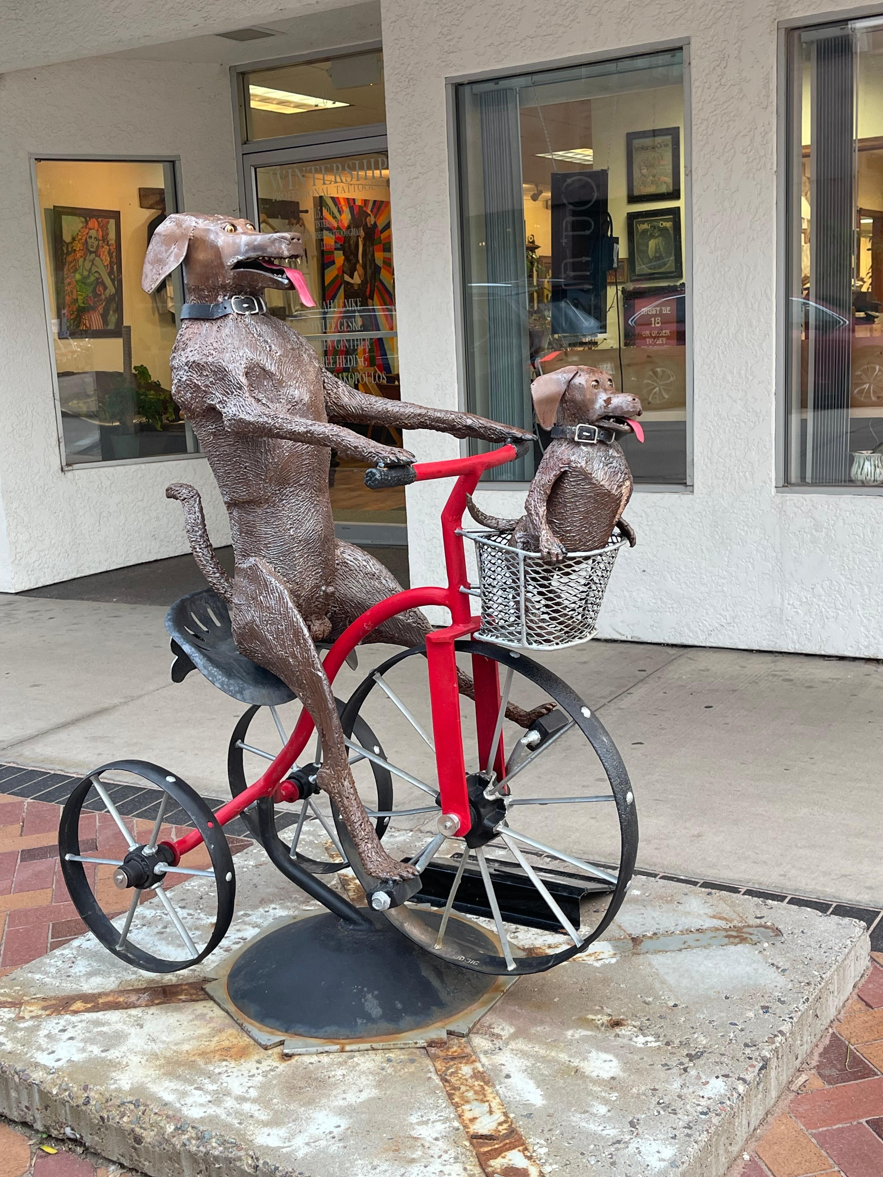 Some of the many sculptures in the downtown area