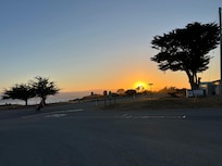 Sunset just across the street from the Hotel