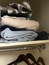 Random clothes in closet