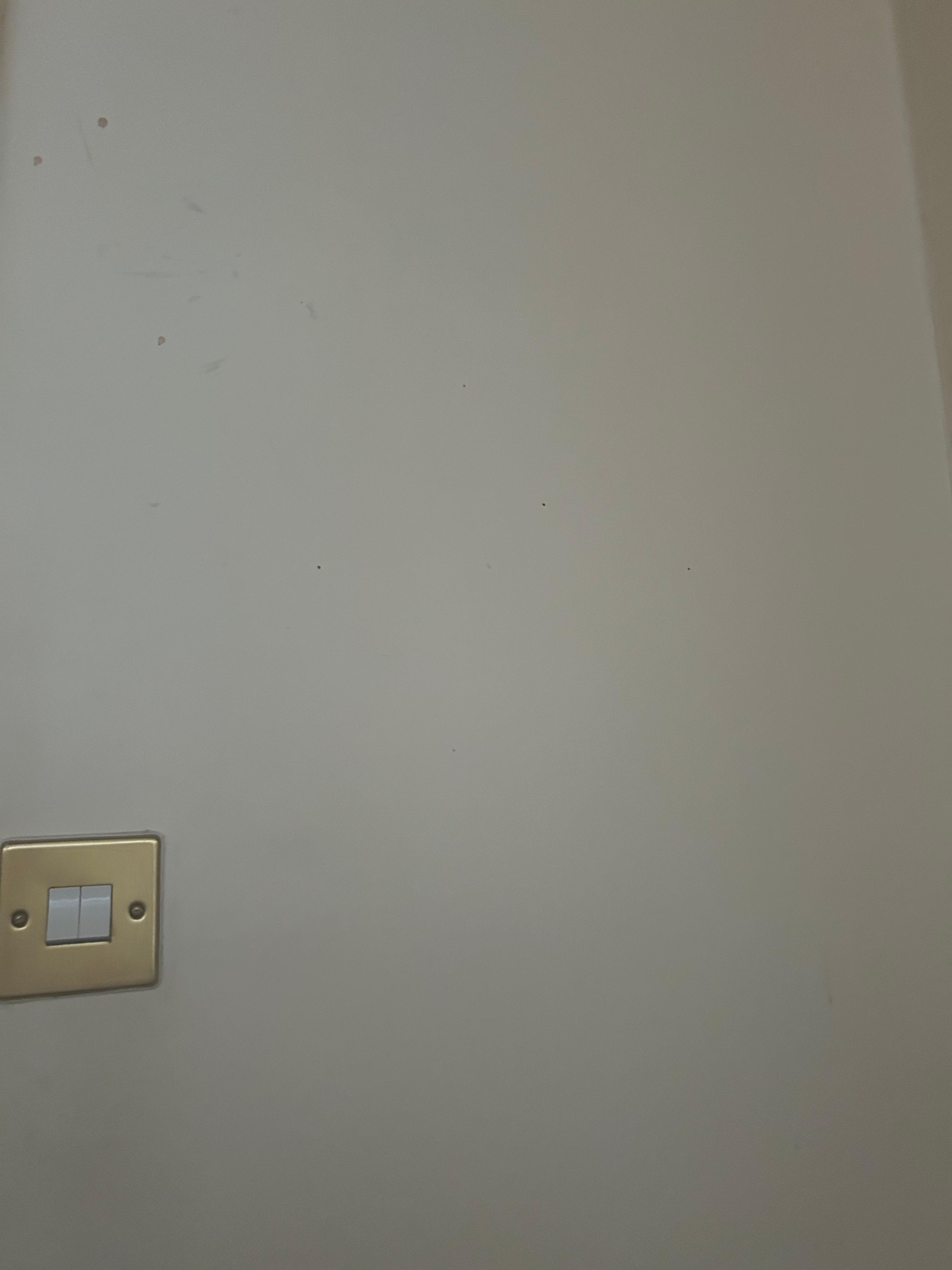Splashes up the walls