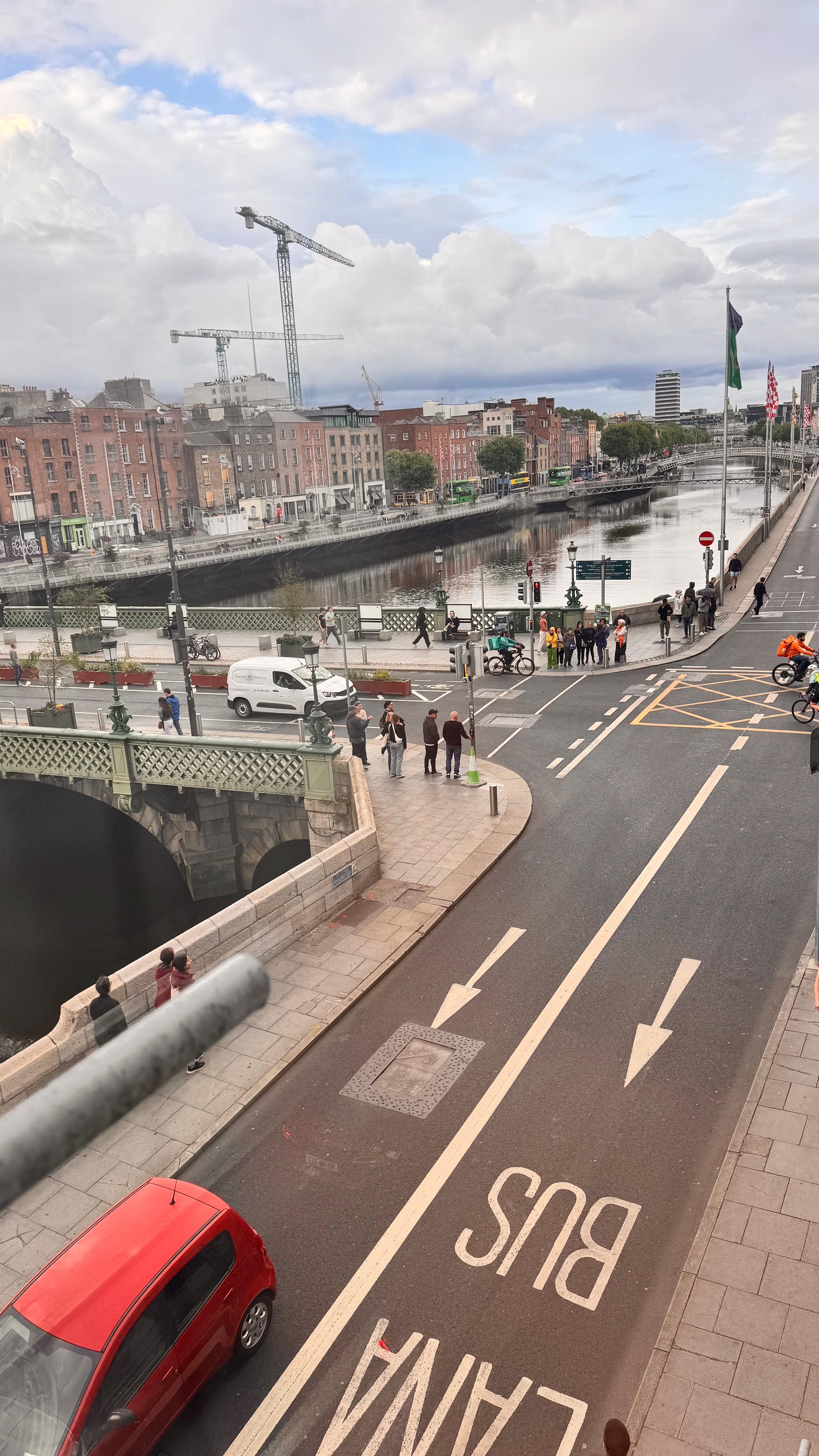 View out the kitchen window.  