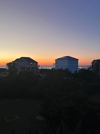 The view at sunset