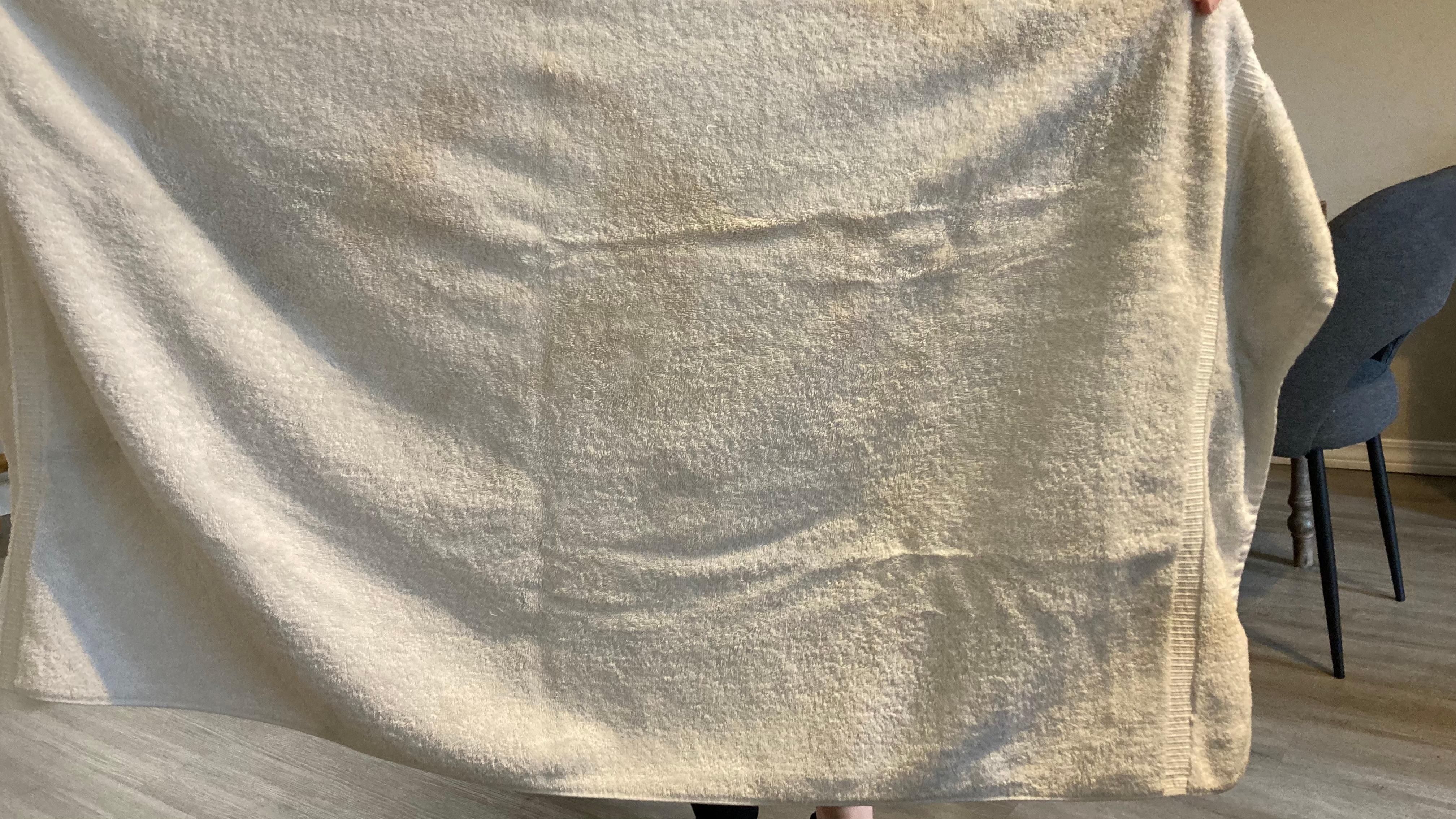 Stained towel