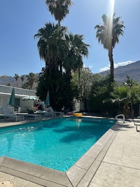 Pool area, ice machine is right next to the jacuzzi area.