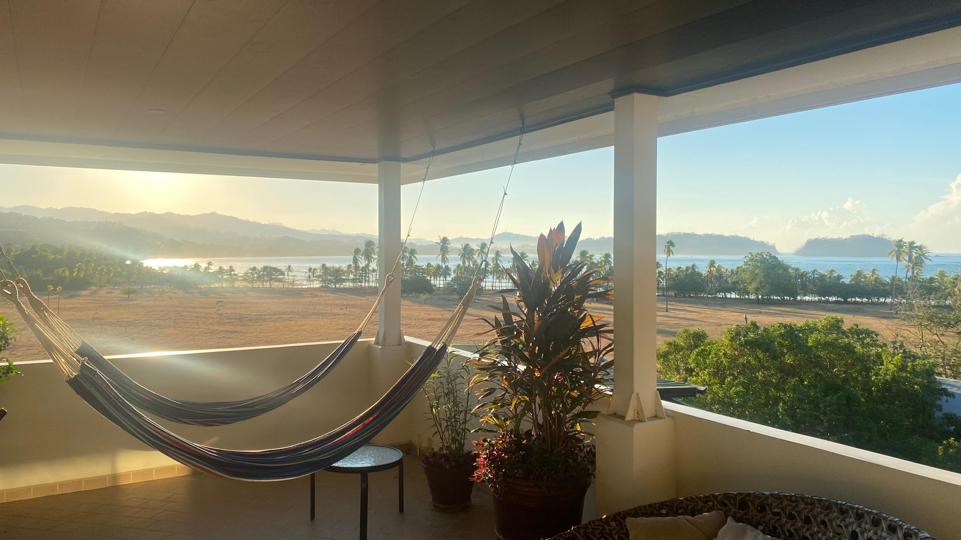 Most of my pictures were trying to capture this very nice shared penthouse lounge area with the hammocks and such